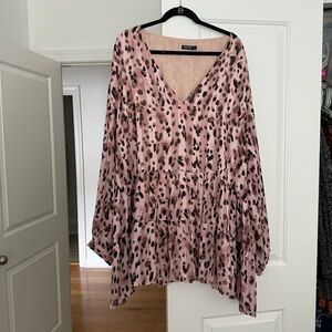 Nasty Gal pink patterned dress